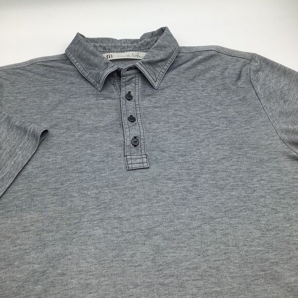 Travis Mathew‎ Mens Short Sleeve Pima Cotton Blend Golf Polo Gray Size Large - Picture 1 of 8